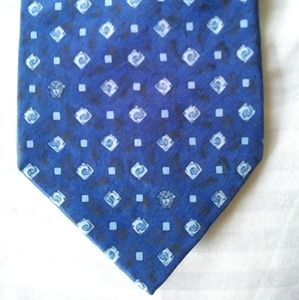 Versace Medusa / Geometric Print Silk Tie